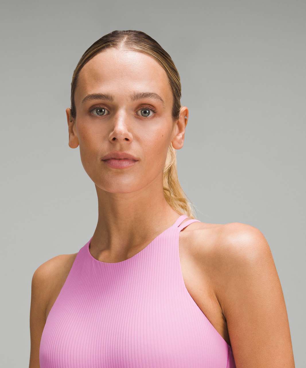 lululemon LIKE A CLOUD LONGLINE RIBBED B/C CUP - Light support sports bra -  dahlia mauve/pink - Zalando.de