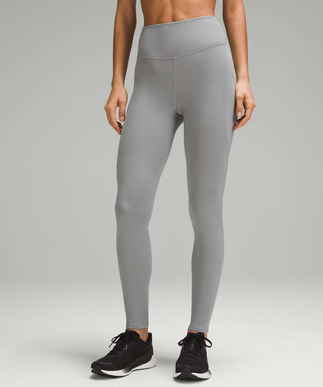 Lululemon Fast and Free High-Rise Fleece Tight 28 *Pockets - Rhino Grey - lulu  fanatics