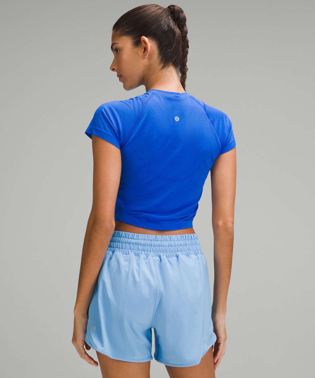 NEW Women Lululemon Swiftly Tech Short Sleeve 2.0 Blazer Blue Tone Size 4 &  6