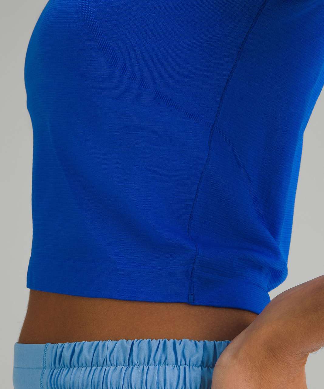 Lululemon Swiftly Tech Cropped Short-Sleeve Shirt 2.0 - Blazer Blue Tone / Blazer Blue Tone