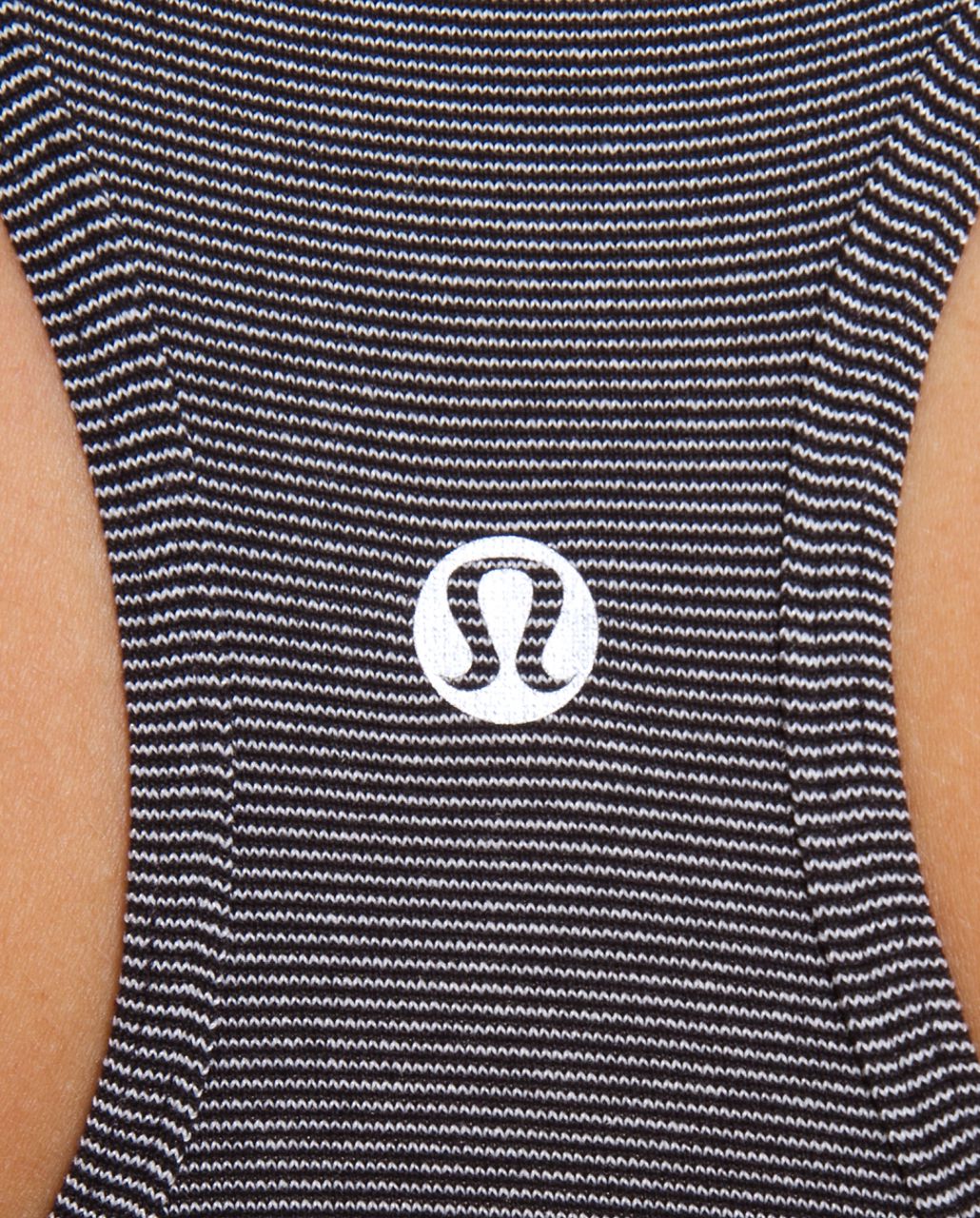 Lululemon Cool Racerback - White Black Microstripe