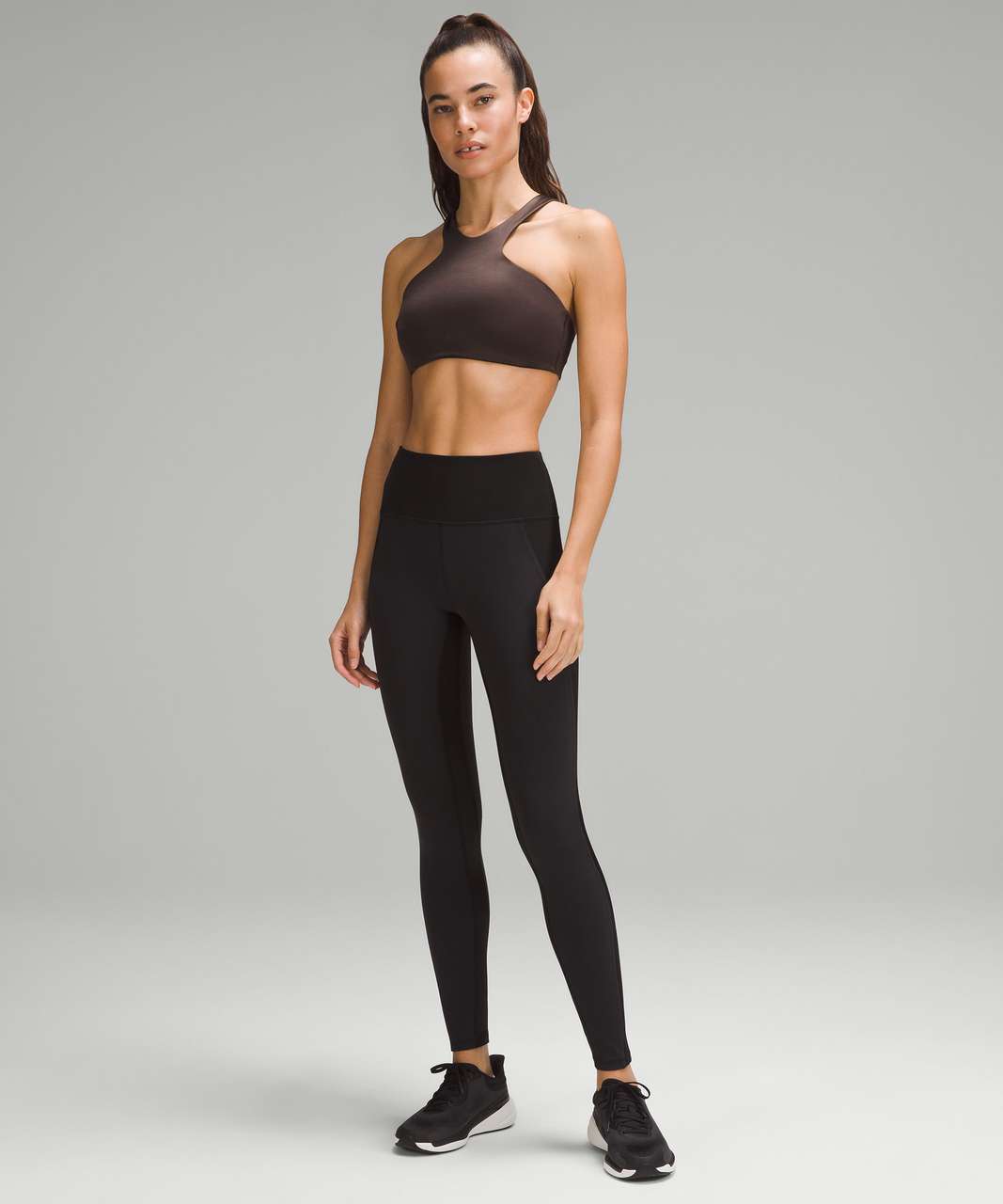 Lululemon Flow Y Bra Long Line Nulu *Light Support, B/C Cup - Brown Earth -  lulu fanatics