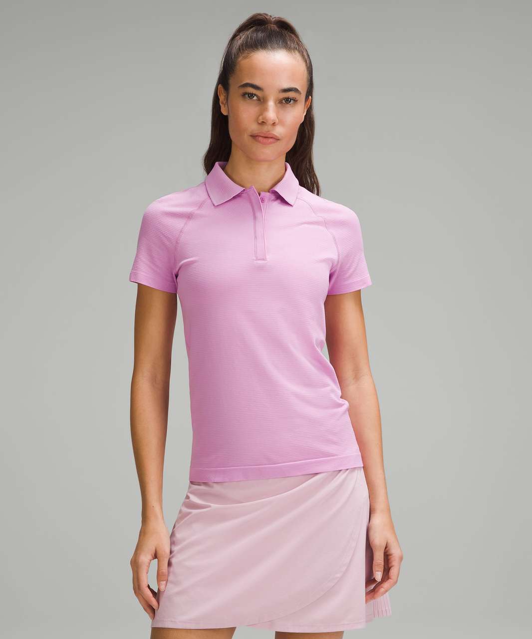 Lululemon Swiftly Tech Short-Sleeve Polo Shirt - Dahlia Mauve / Dahlia Mauve
