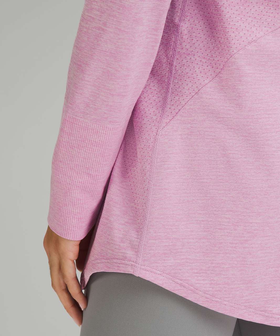 Lululemon Swiftly Relaxed Long-Length Half Zip - Dahlia Mauve / Meadowsweet Pink