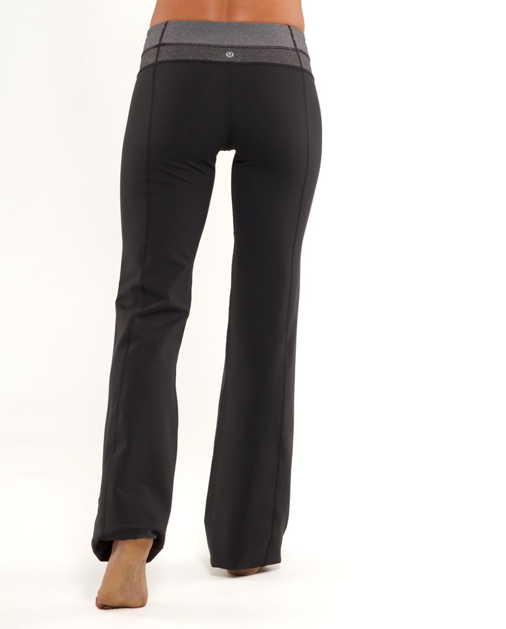 Lululemon Groove Pant (Regular) - Black /  White Black Microstripe /  Heathered Black