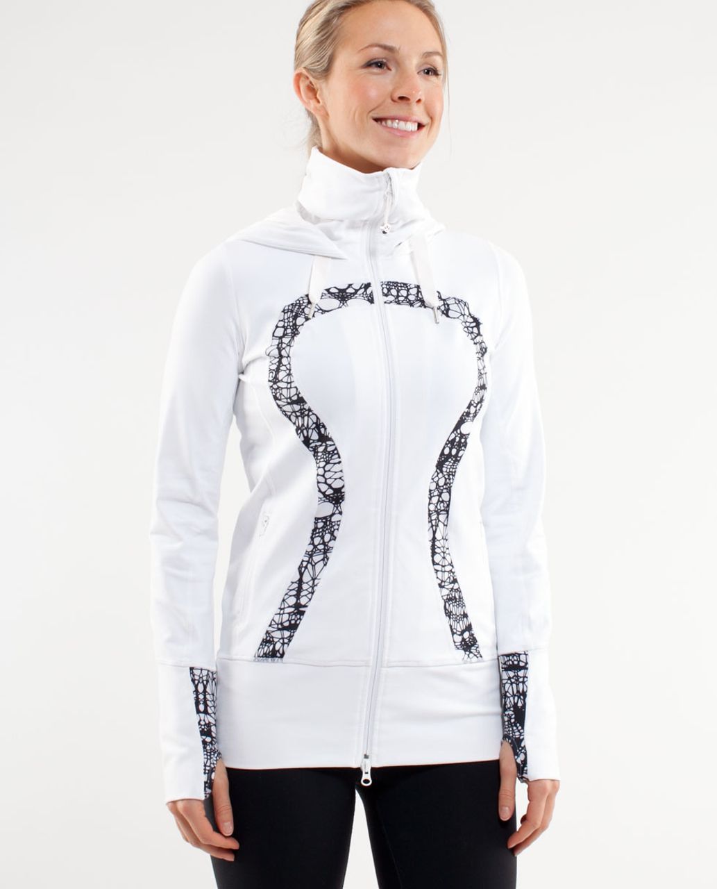 Lululemon Stride Jacket *Brushed - White /  White Black Glacier Lace