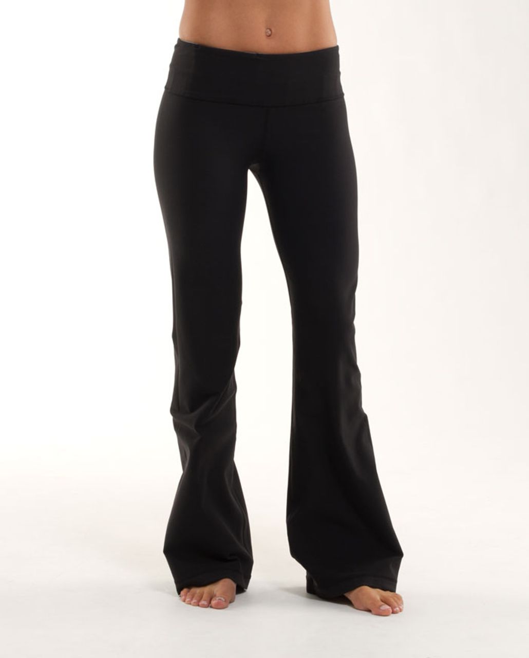 Lululemon SIZE 4 Black Groove Super-High-Rise Flared Pant Nulu Gym