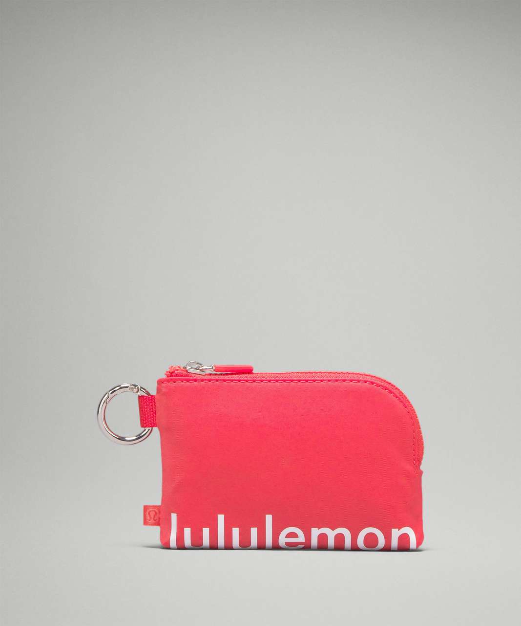Lululemon Clippable Card Pouch - Pink Punch / White