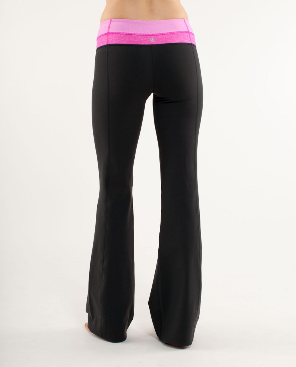 Lululemon Groove Pant (Tall) - Black /  Paris Pink White Microstripe