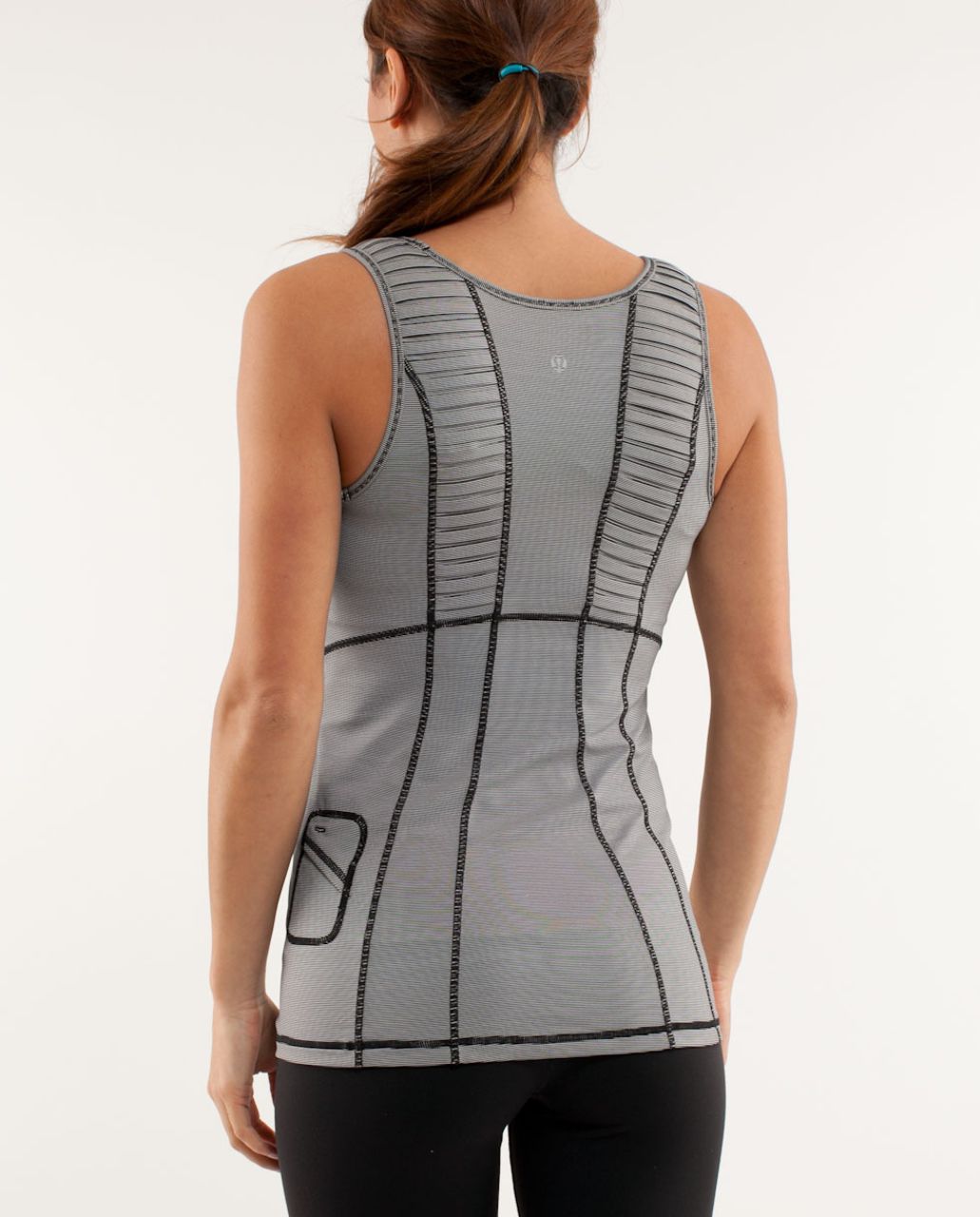 Lululemon Run:  Stay On Course Tank - Black Microstripe