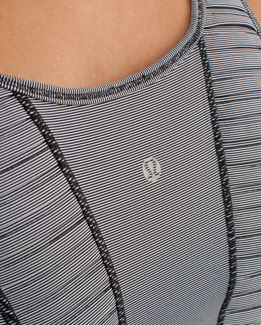 Lululemon Run:  Stay On Course Tank - Black Microstripe