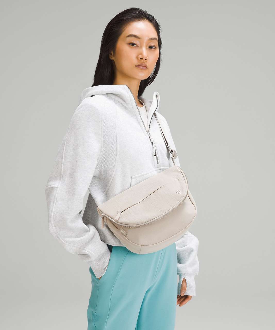 Lululemon Everywhere Crossbody Bag - Pastel Blue / Raw Linen - lulu fanatics