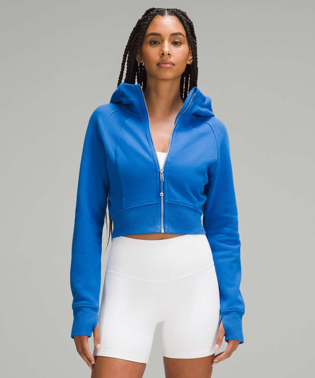 Lululemon Scuba Full-Zip Cropped Hoodie - Blazer Blue Tone