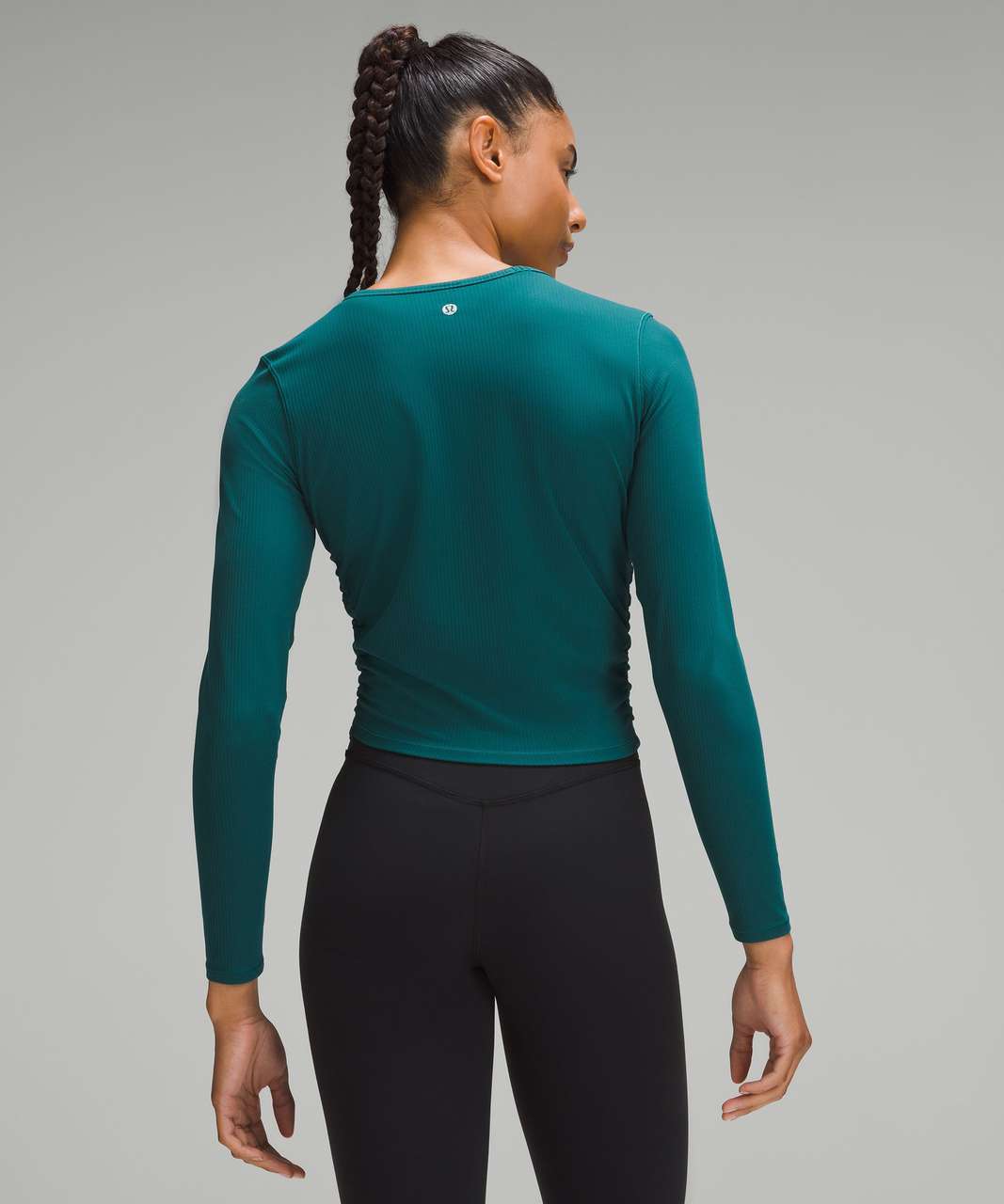 Lululemon 4 All It Takes Long Sleeve *Nulu Rosemary Green Ruched Stretch  RARE