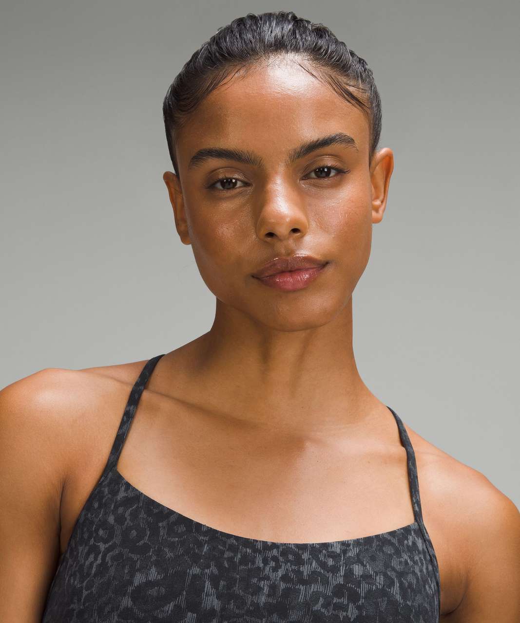 Lululemon Flow Y Bra Nulu *Light Support, A–C Cups - Lined Leopard Anchor Multi