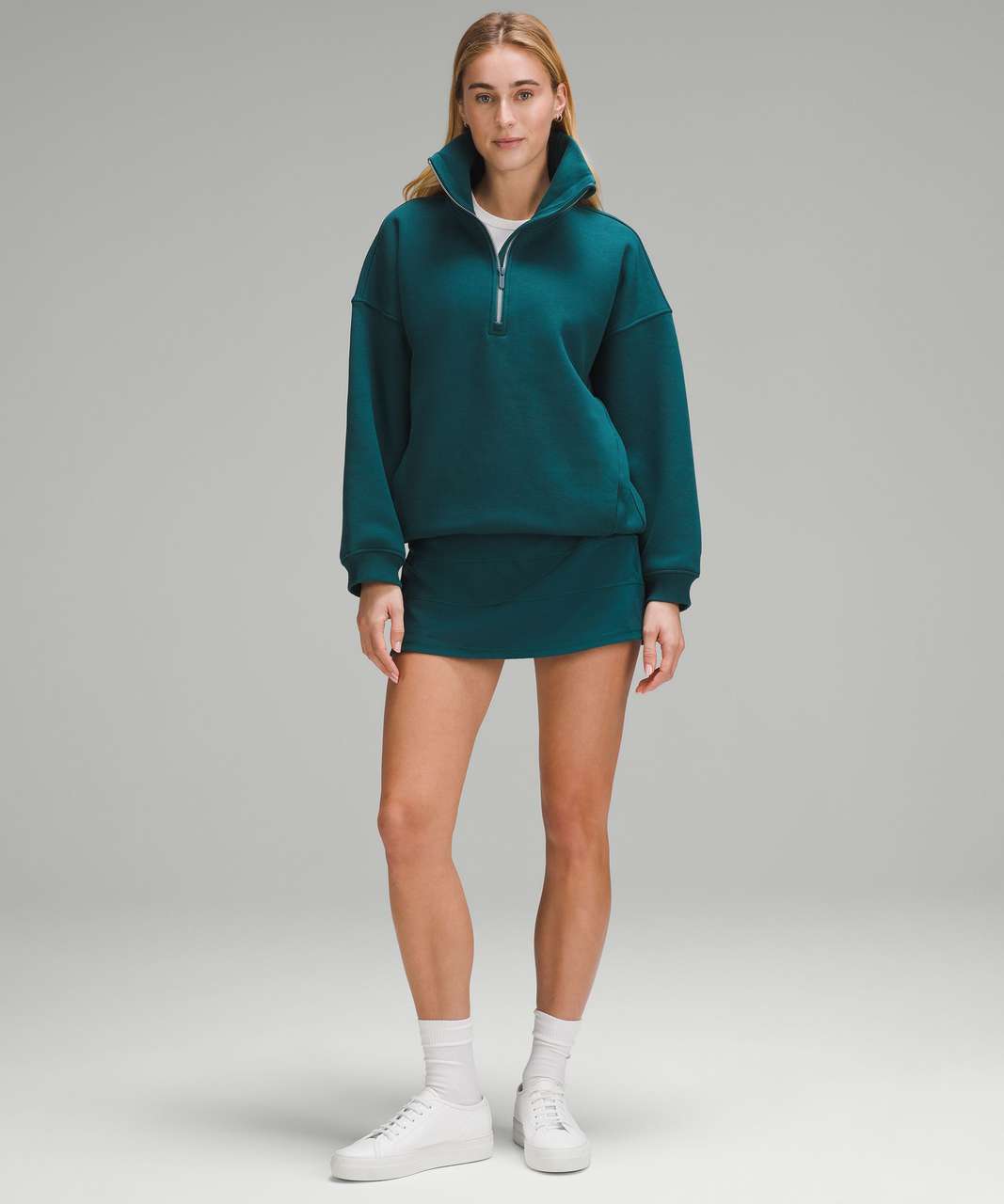 Lululemon Thick Fleece Half Zip - Storm Teal - lulu fanatics Lululemon Thick Fleece Half Zip - Storm Teal - lulu fanatics