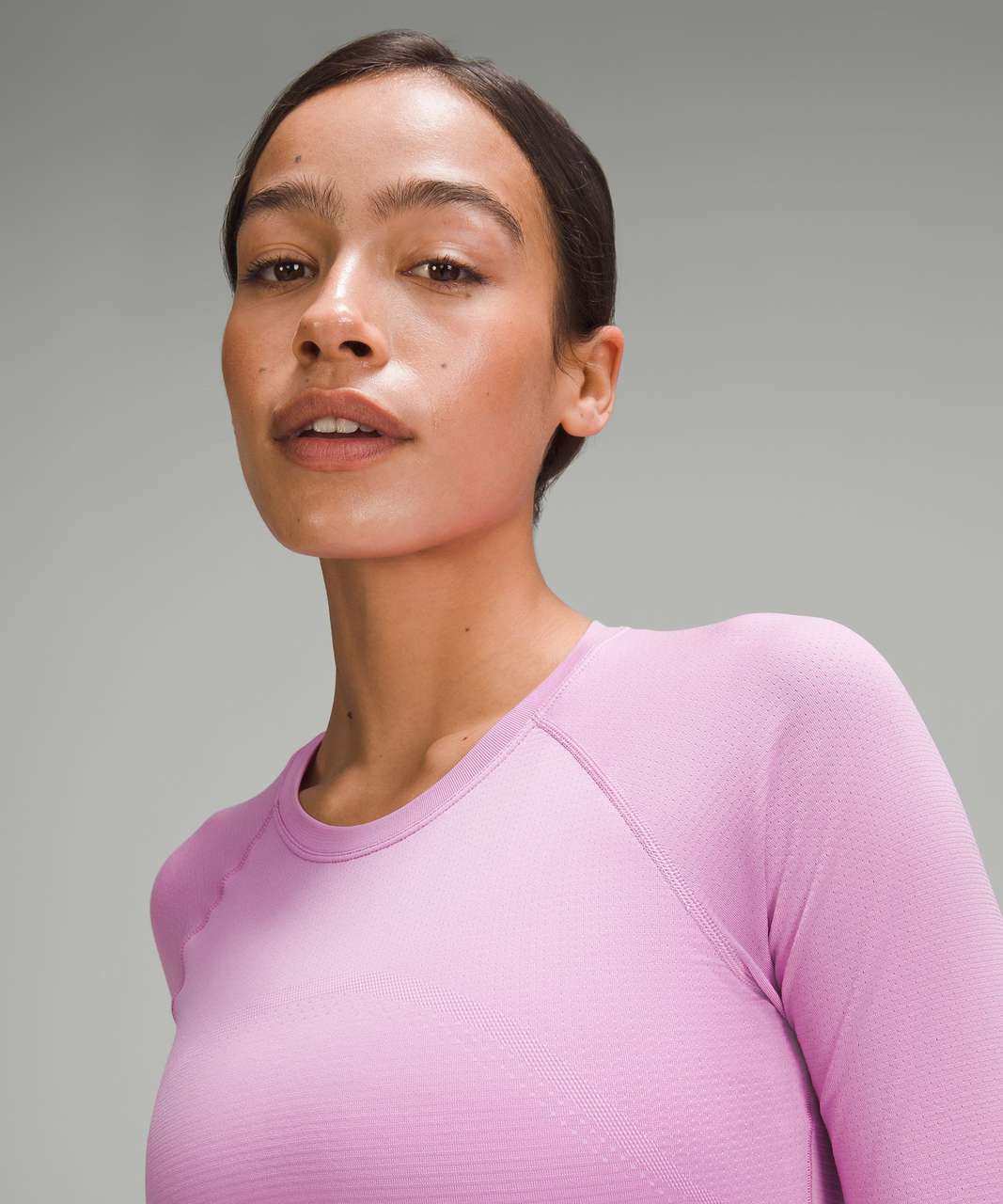 Lululemon Swiftly Tech Cropped Long-Sleeve Shirt 2.0 - Dahlia Mauve / Dahlia Mauve