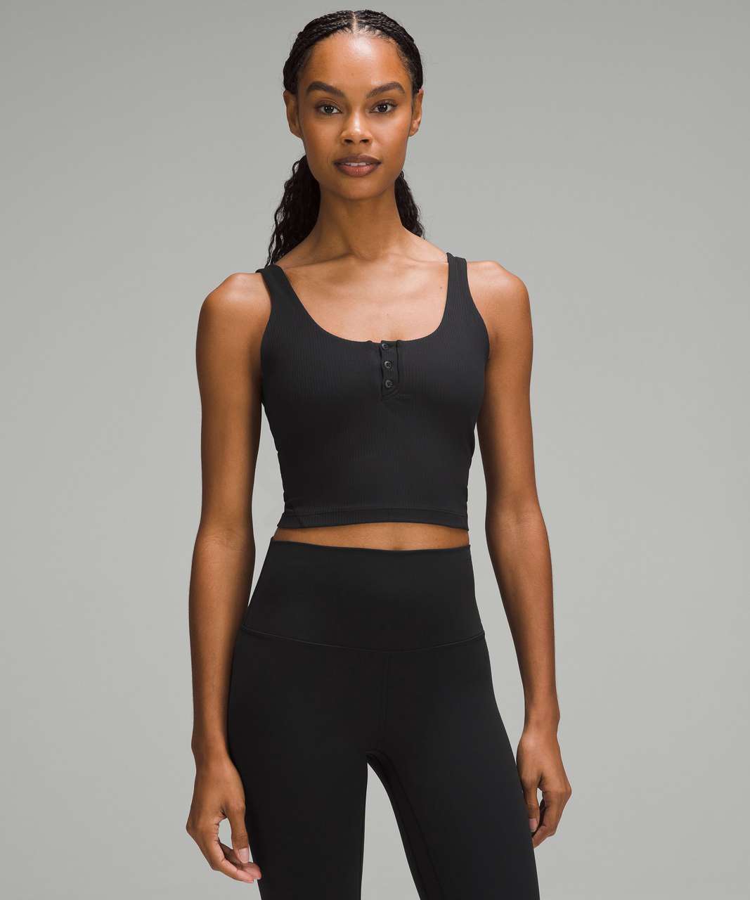 Align Cropped Stretch-knit Top In Black