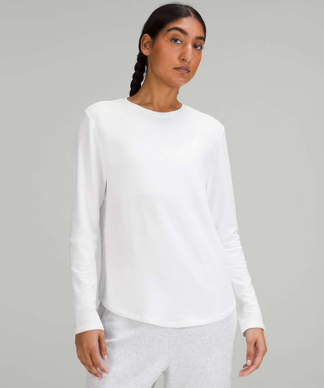 Lululemon Love Modal Fleece Long-Sleeve Shirt - White