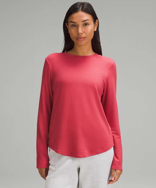 Lululemon Love Modal Fleece Long-Sleeve Shirt - White - lulu fanatics