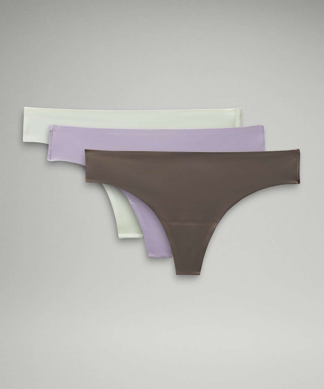 Lululemon InvisiWear Mid-Rise Thong Underwear *3 Pack - Elixir / Lilac Ether / Carbon Dust