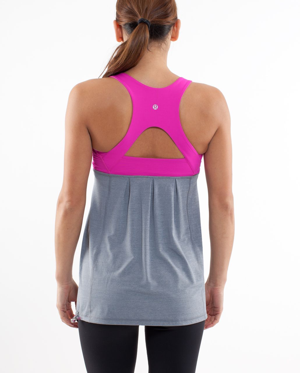 Lululemon Run:  Your Heart Out Tank - Paris Pink /  Heathered Blurred Grey