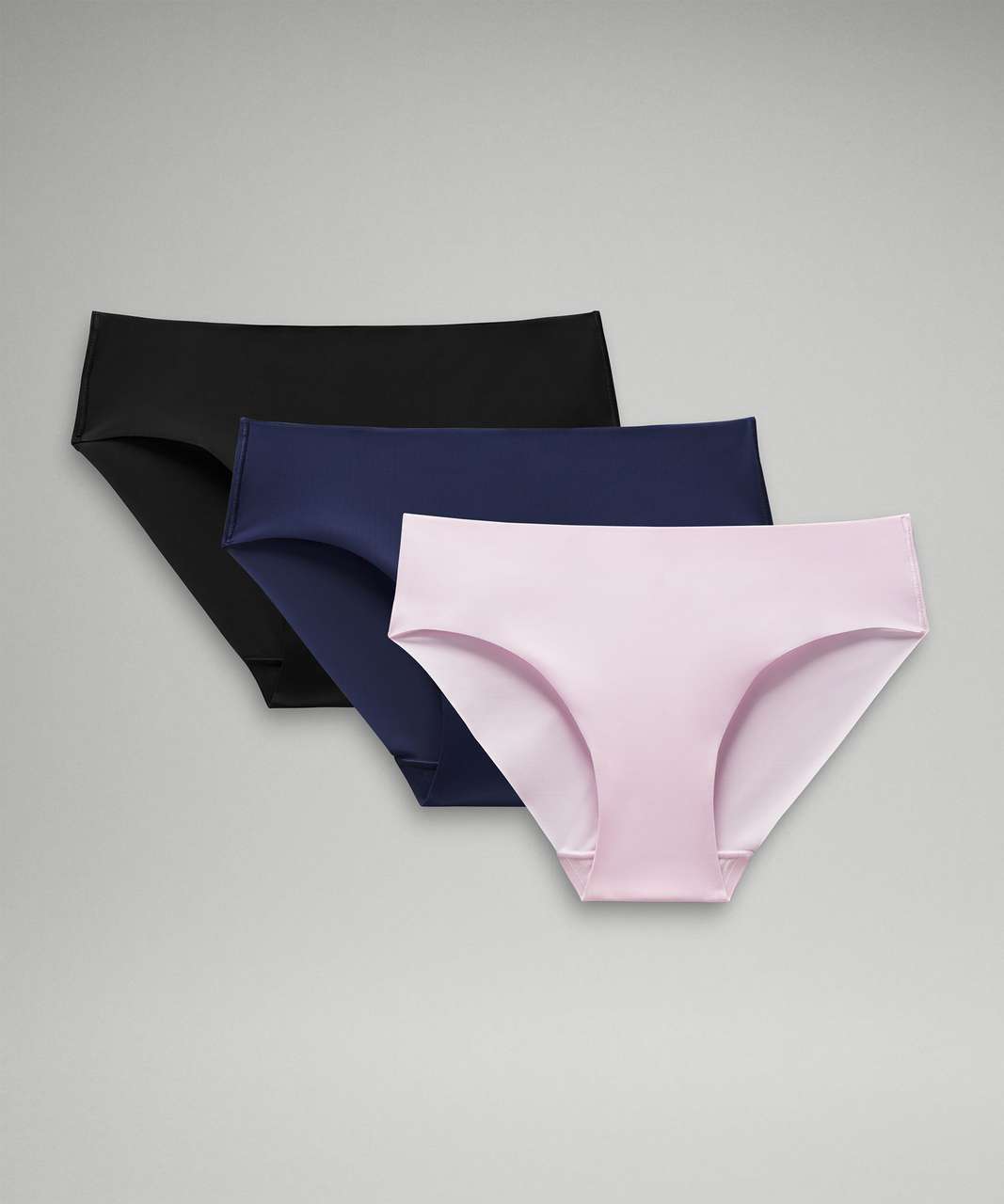 Lululemon UnderEase Mid-Rise Thong Underwear Performance Lace *3 Pack -  Black / Lace / Pink Peony / Lace / Mulled Wine / Lace - lulu fanatics