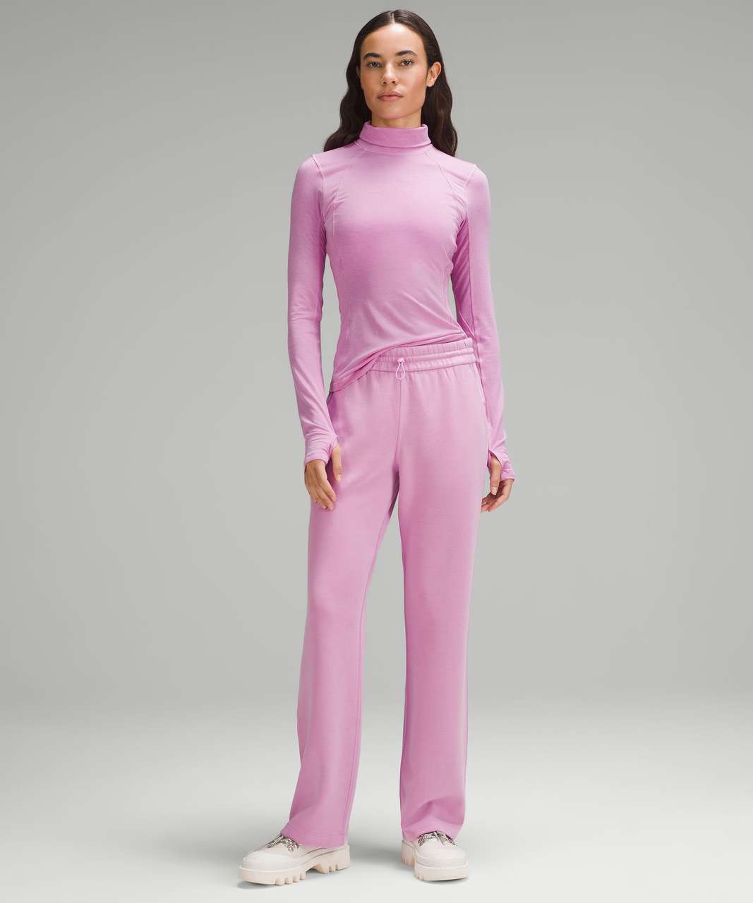 Lululemon Long-Sleeve Jersey Turtleneck - Dahlia Mauve