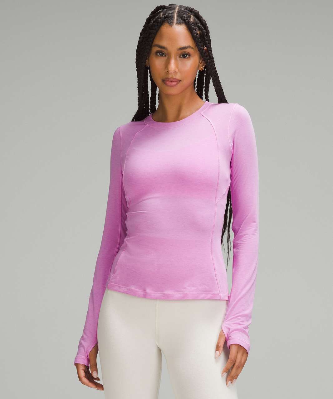 Lululemon Long-Sleeve Crewneck Base Layer - Dahlia Mauve