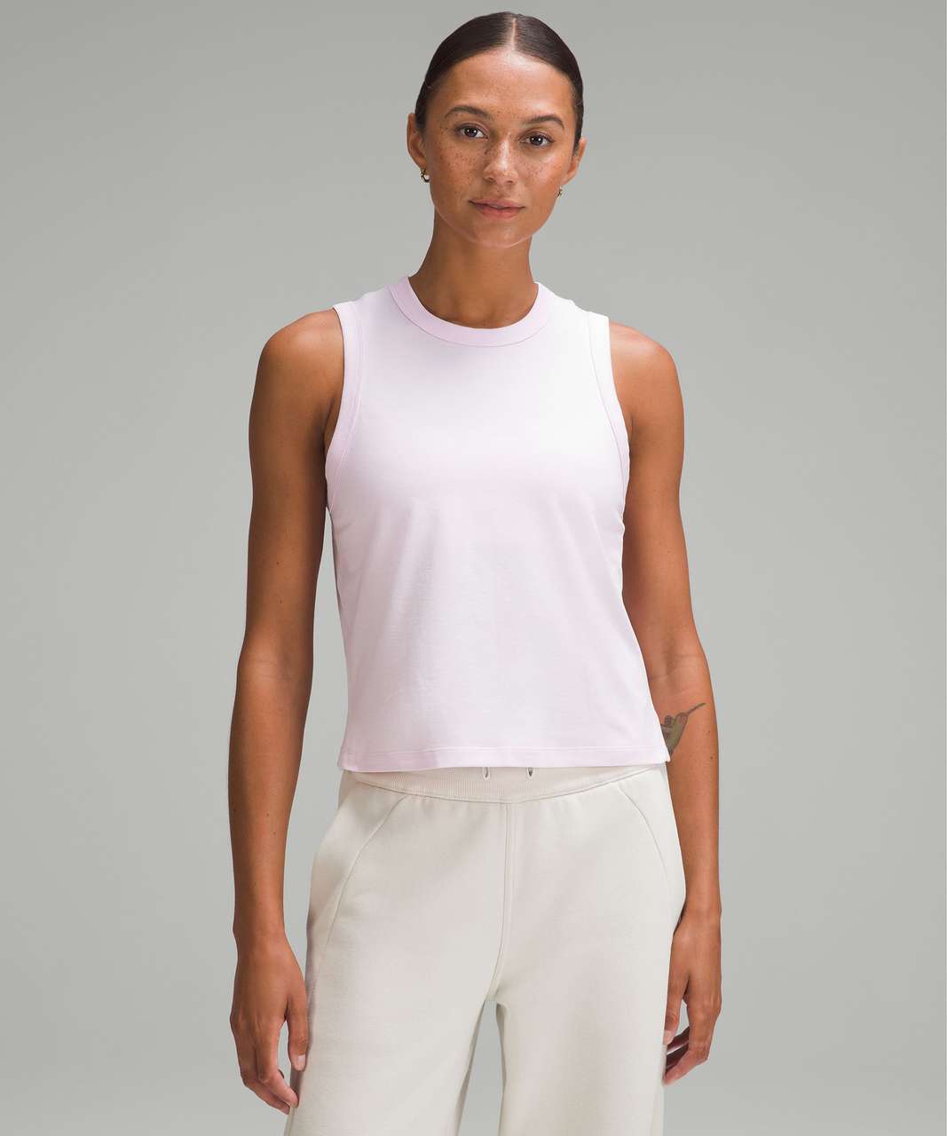 Lululemon Classic-Fit Cotton-Blend Tank Top - Meadowsweet Pink - lulu  fanatics