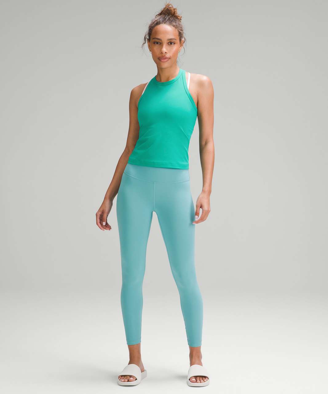 Lululemon Align Waist-Length Racerback Tank Top - Maldives Green - lulu  fanatics