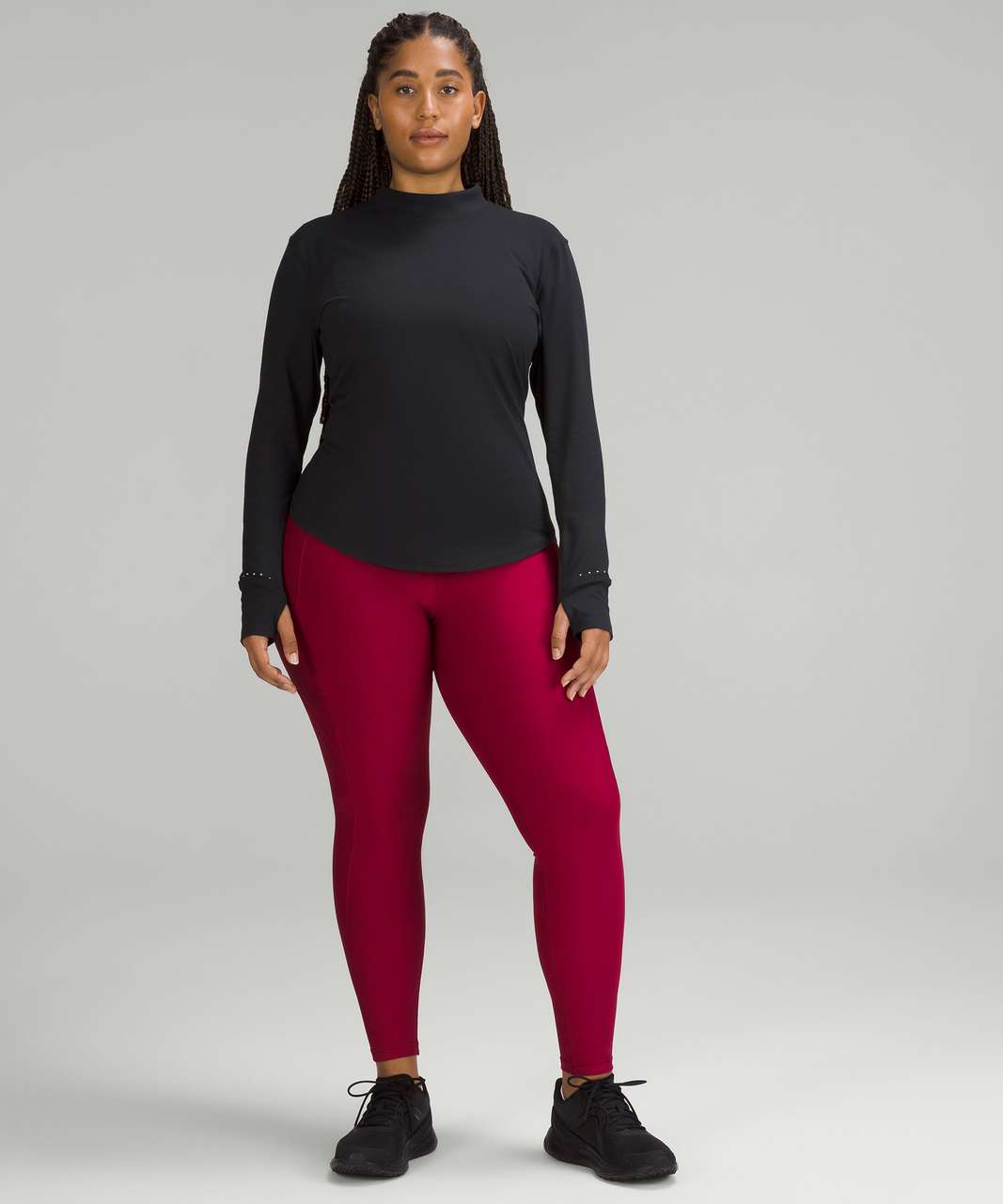 Lululemon Fast and Free High-Rise Fleece Tight 28 - Pomegranate - lulu  fanatics