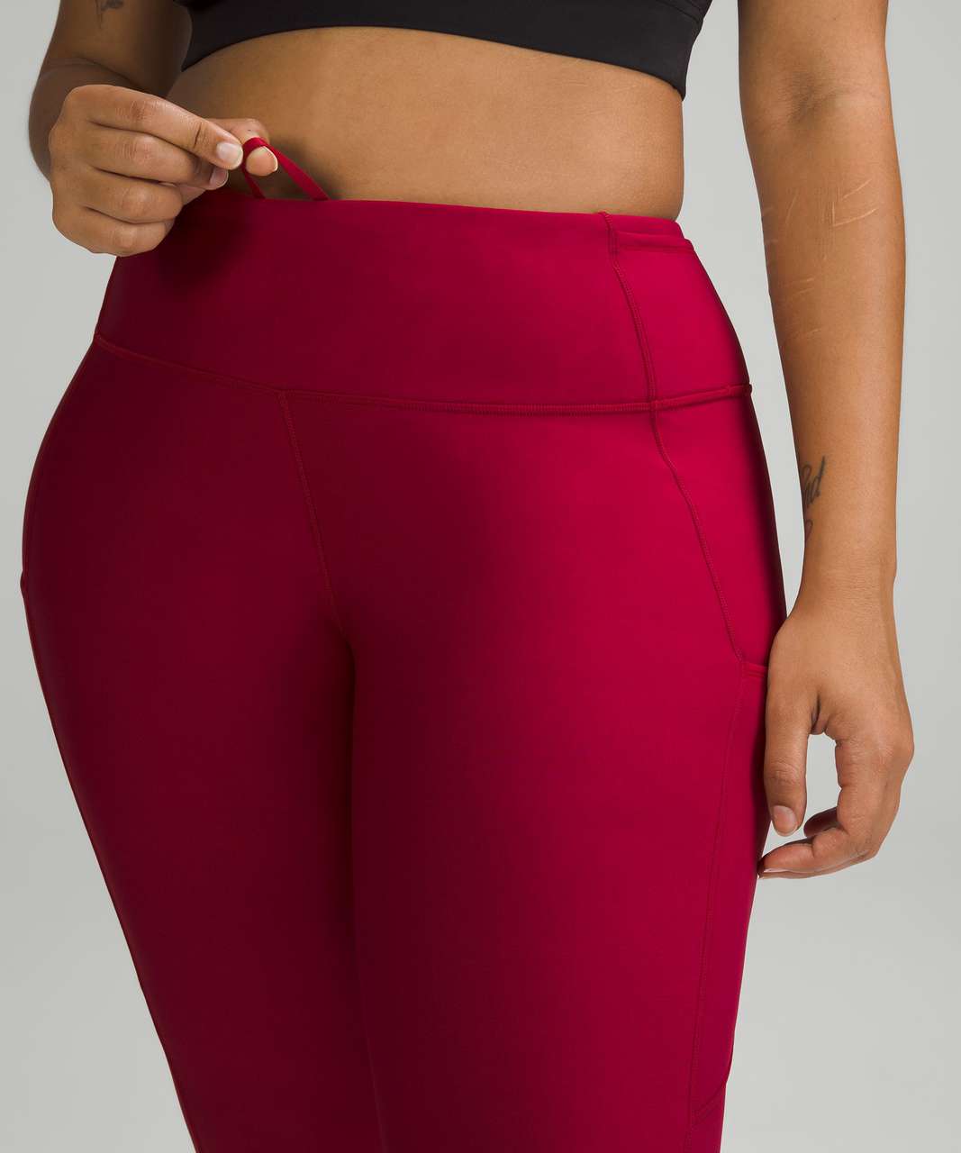 Lululemon Fast and Free High-Rise Fleece Tight 28" - Pomegranate