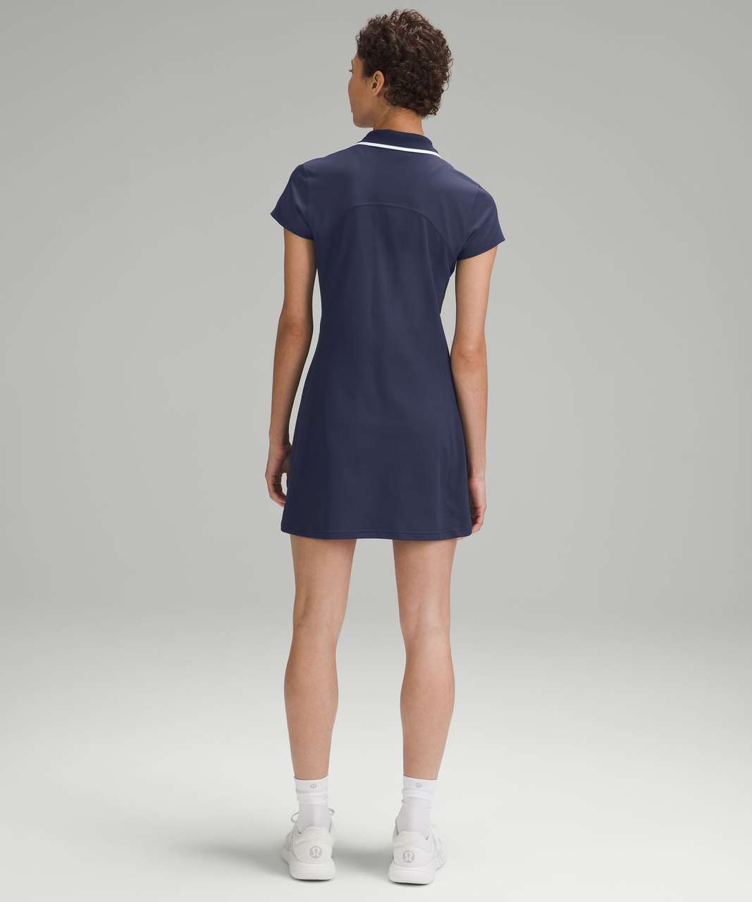 Lululemon Short-Sleeve Polo Dress - Night Sea / White