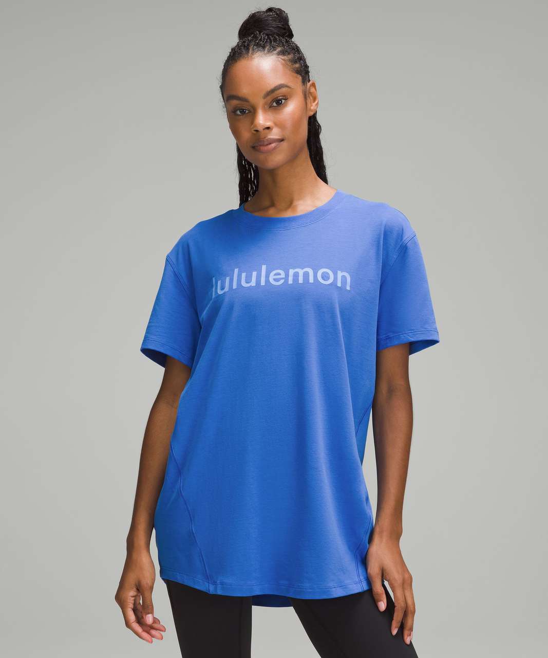 Lululemon Cotton-Blend Logo Training T-Shirt *Graphic - Pipe Dream Blue