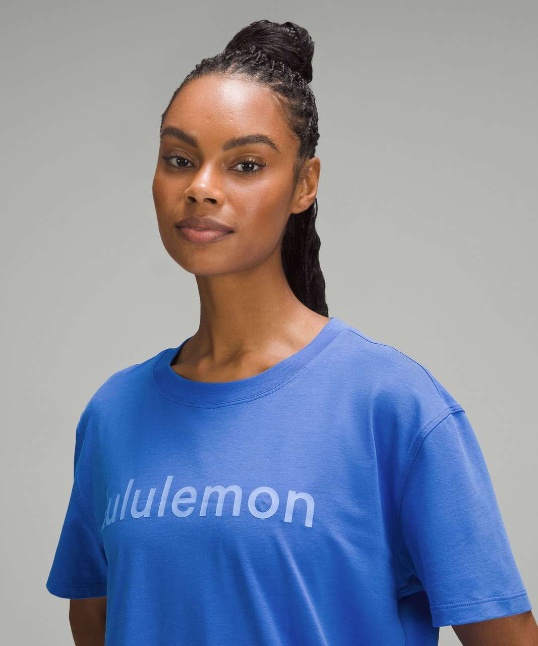 RARE! Lululemon cotton Blend Logo Training Tee *Graphic Sz 6