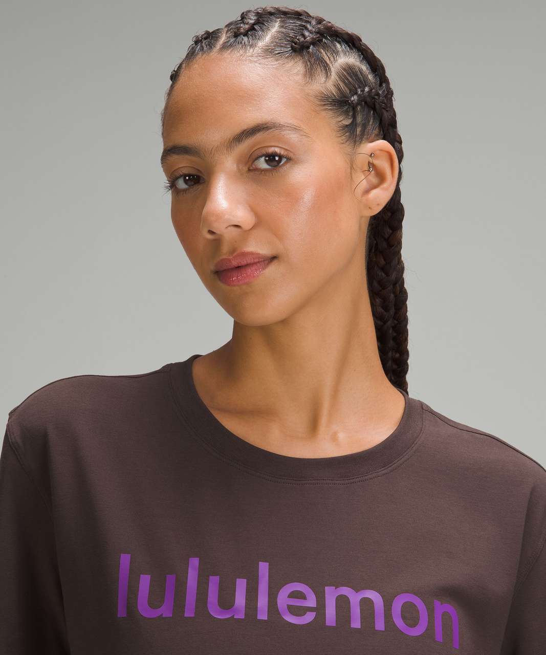 Lululemon Cotton-Blend Logo Training T-Shirt *Graphic - Espresso