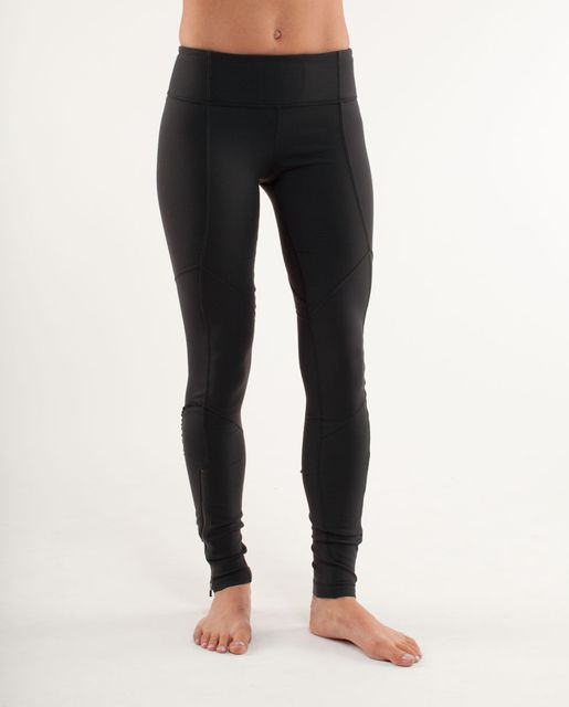 Lululemon Pull-On Zip-Front High-Rise Pant *Full Length - Black - lulu  fanatics