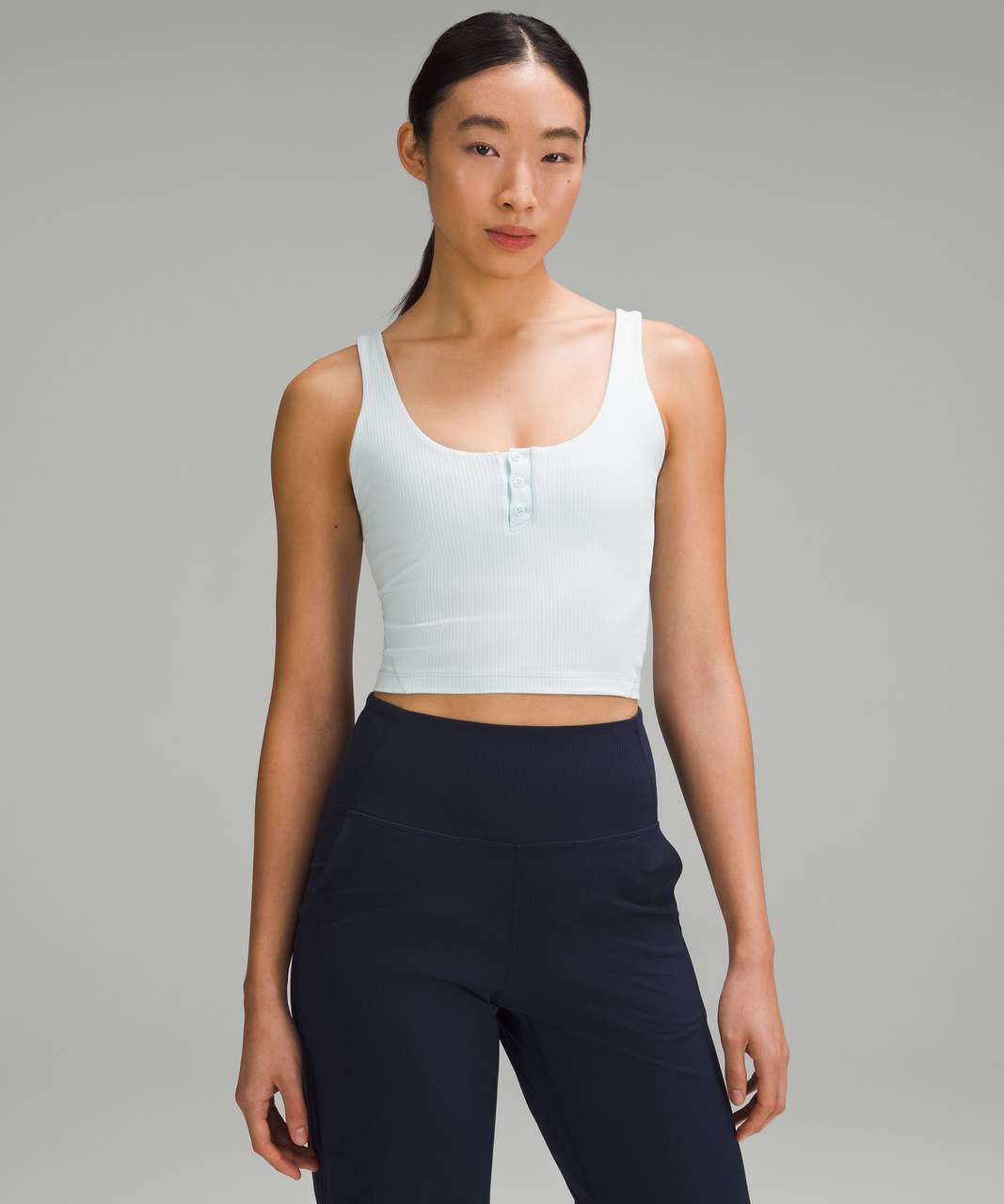 Lululemon Align Ribbed Henley Tank Top - Sheer Blue