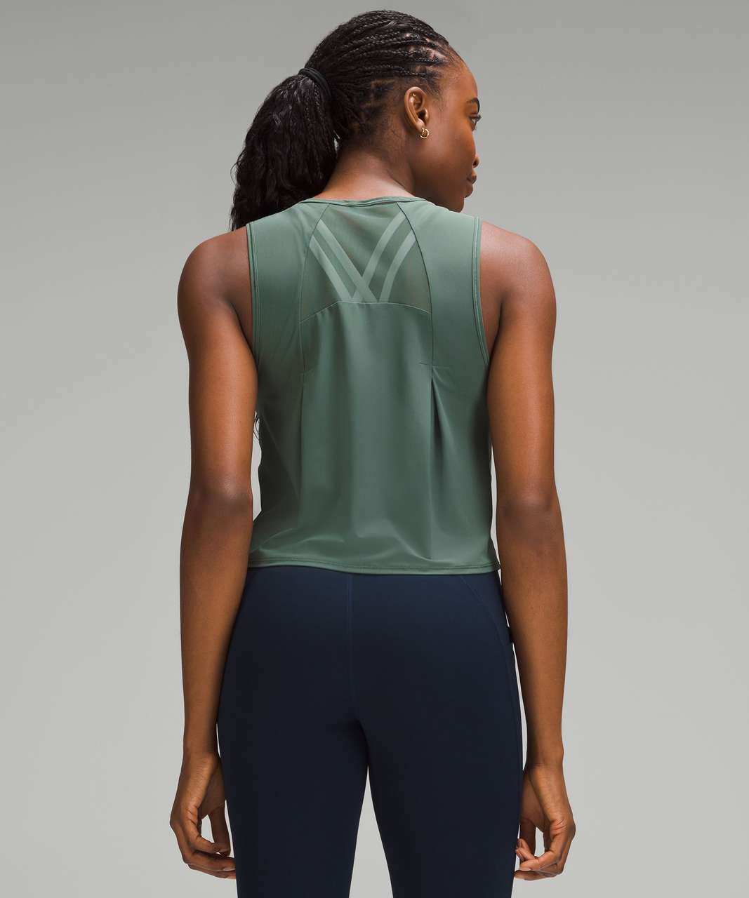 Lululemon Sculpt Cropped Tank Top - Dark Forest