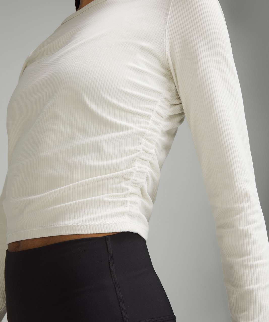 Lululemon All It Takes Ribbed Nulu Long-Sleeve Shirt - Bone - lulu fanatics