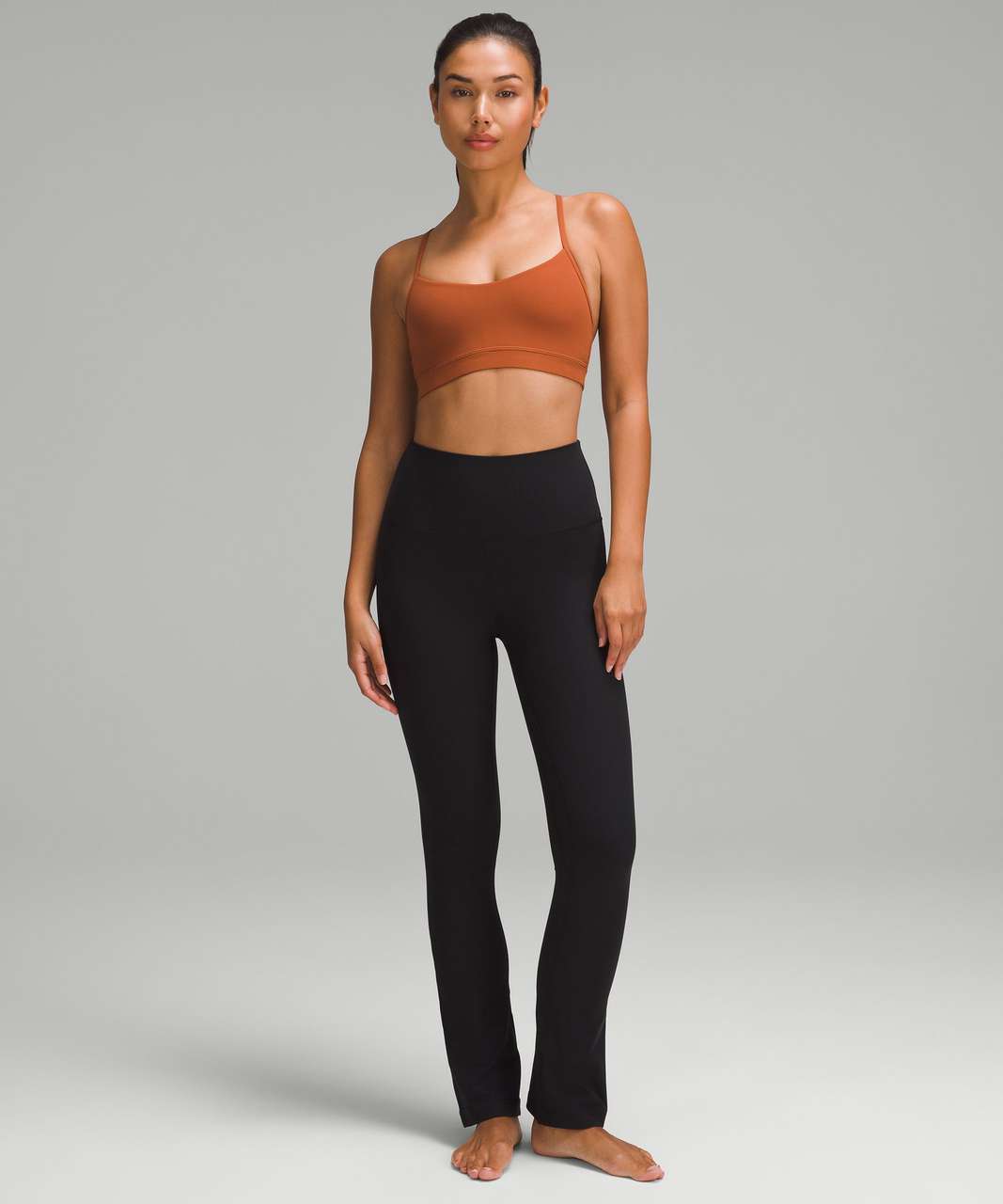 Lululemon Flow Y Bra Nulu Light Support Style LW2CTIS PIST SIZE US 6/UK10