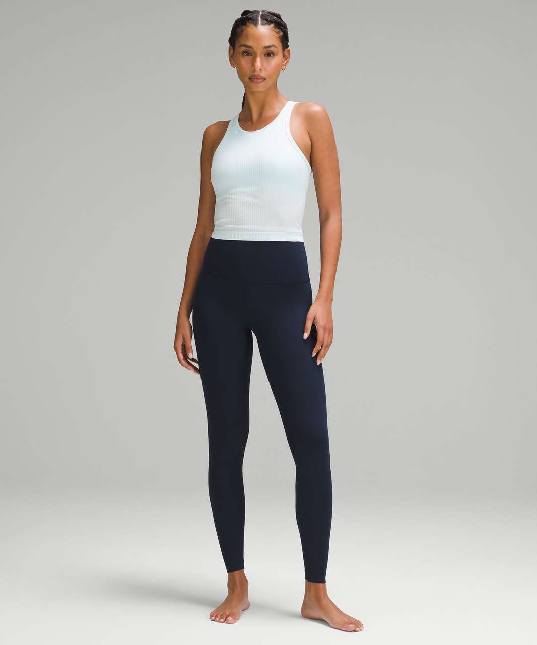 Lululemon Ebb to Street Cropped Racerback Tank Top - Rainforest