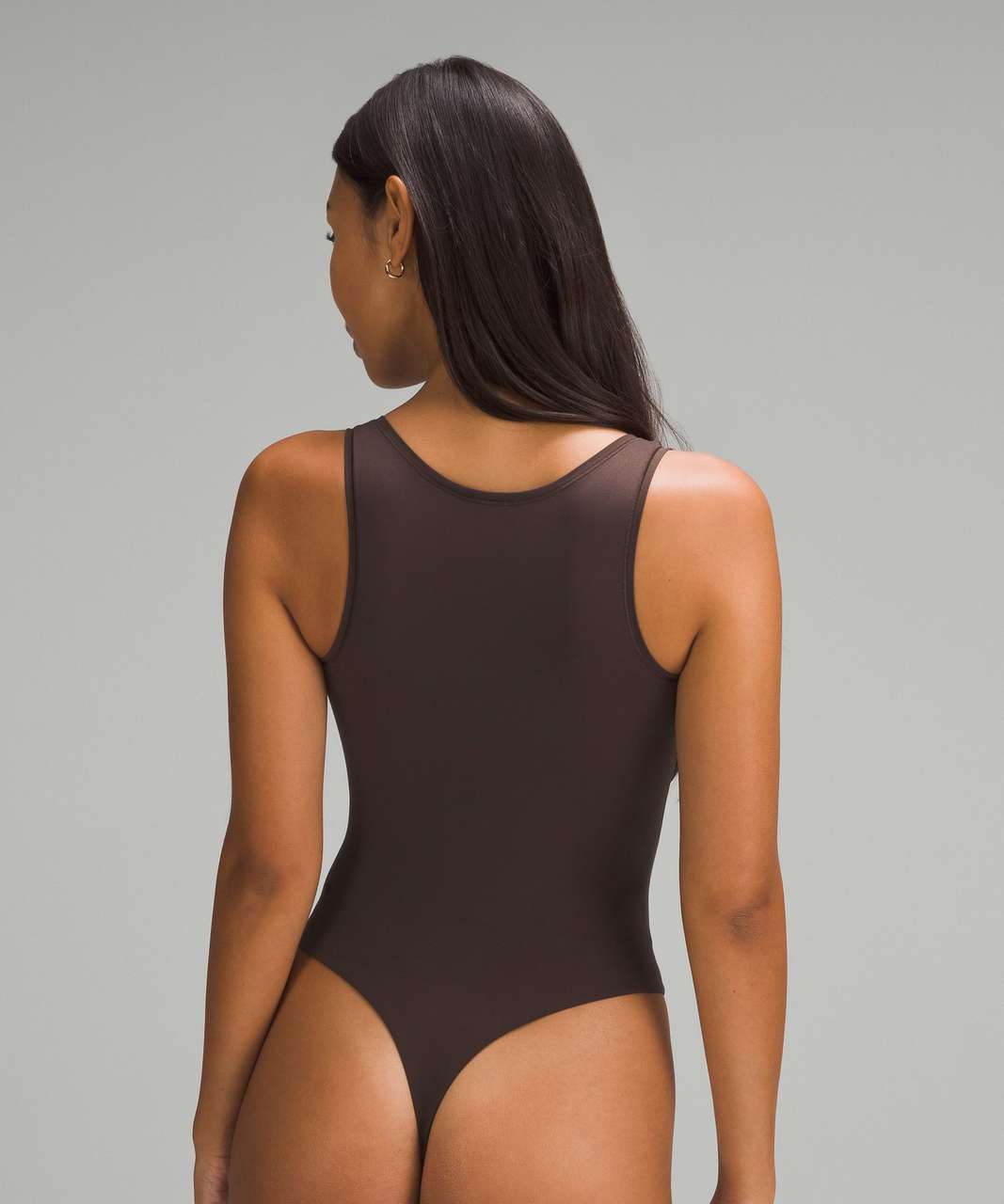 Lululemon Women's Tight Fit Long Sleeve Knit Bodysuit XL XLARGE brown JAVA  nwt