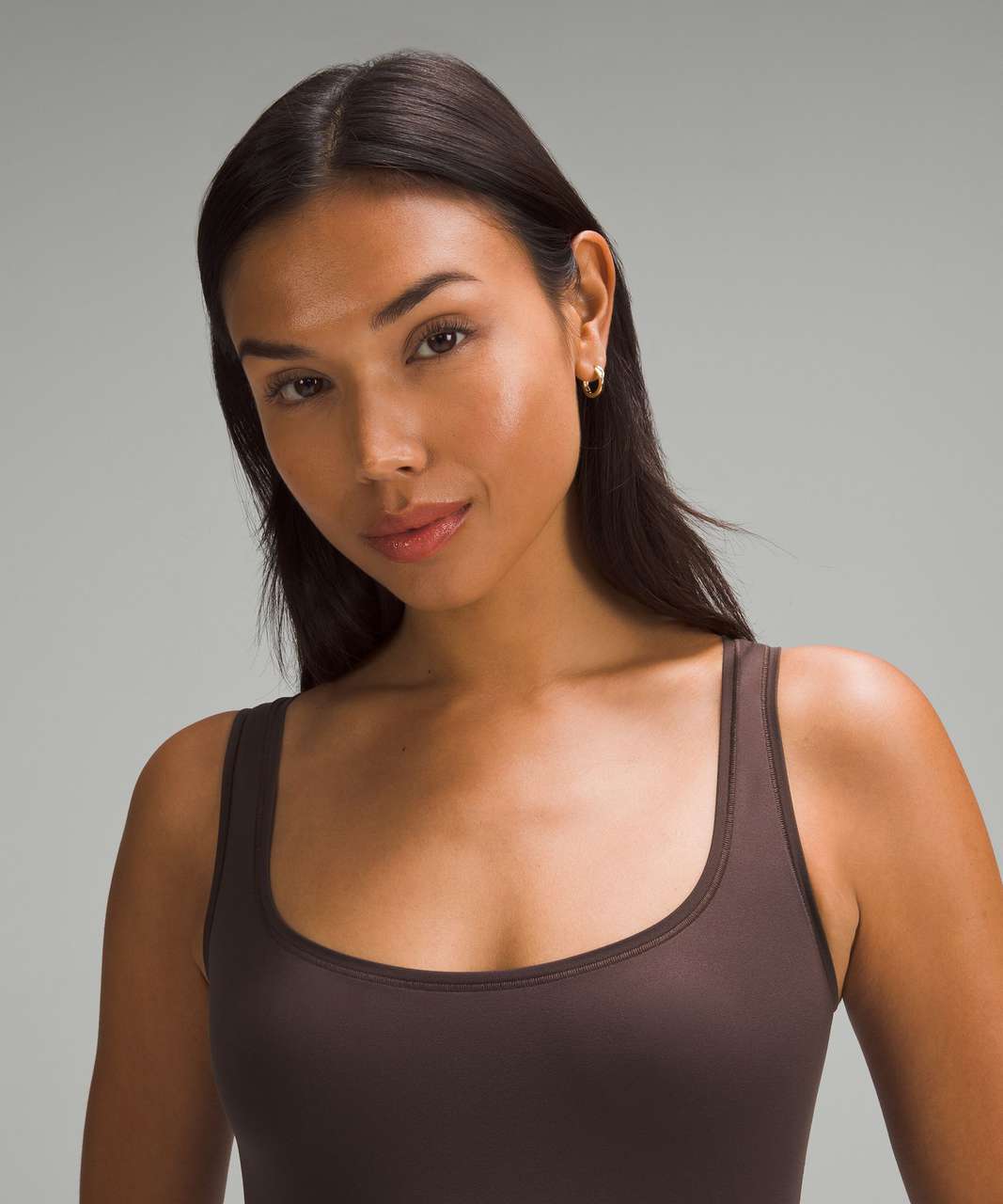 Lululemon Wundermost Ultra-Soft Nulu Square-Neck Sleeveless Bodysuit - Espresso