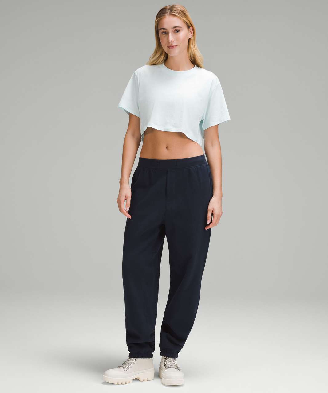 Lululemon All Yours Cropped T-Shirt - Sheer Blue