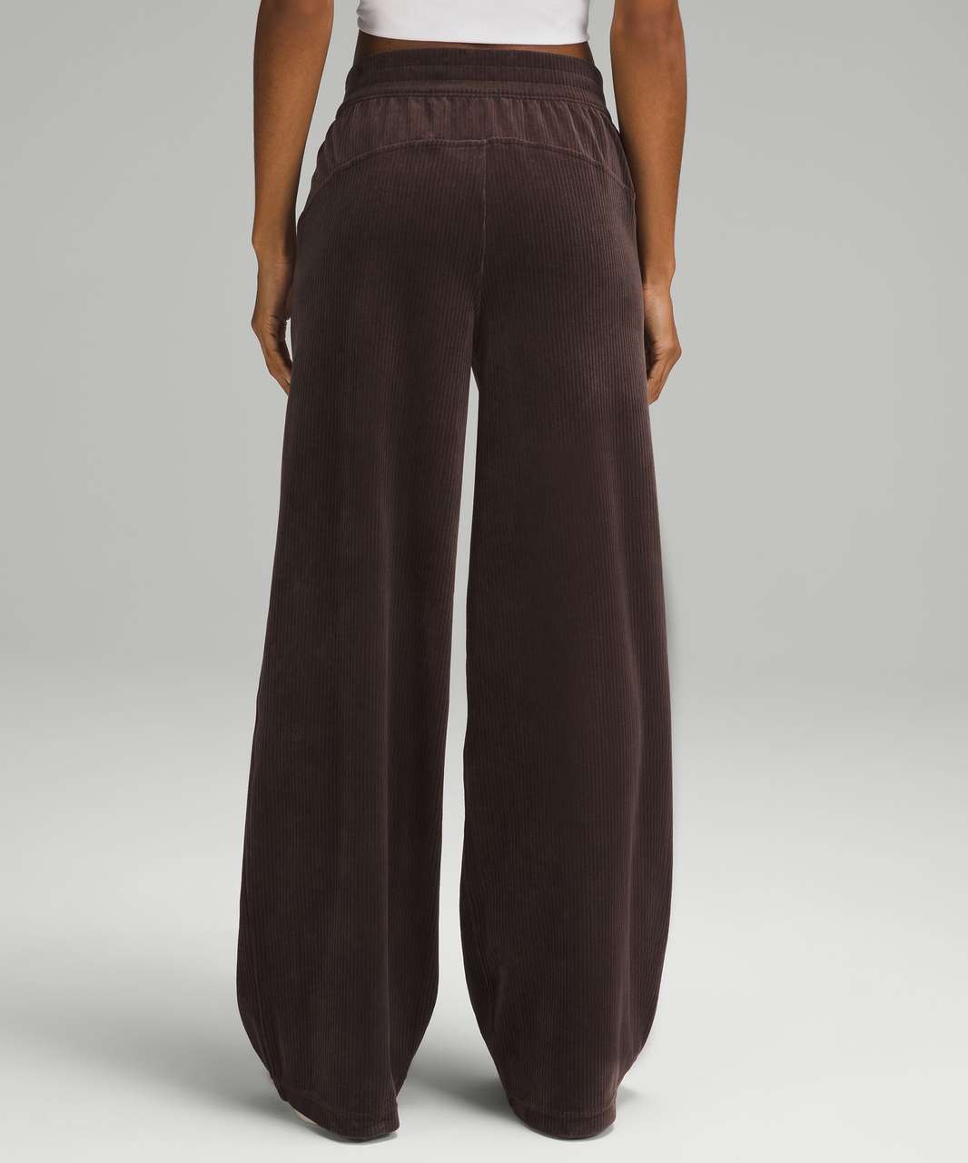 Lululemon Scuba Mid-Rise Wide-Leg Pant *Velvet Cord - Espresso