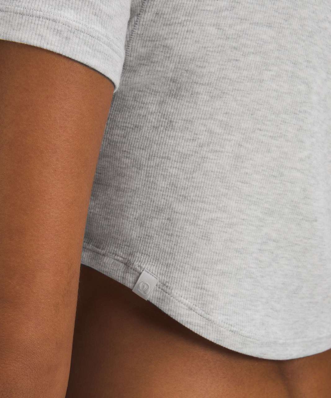 Lululemon Hold Tight Cropped T-Shirt - Heathered Core Ultra Light Grey