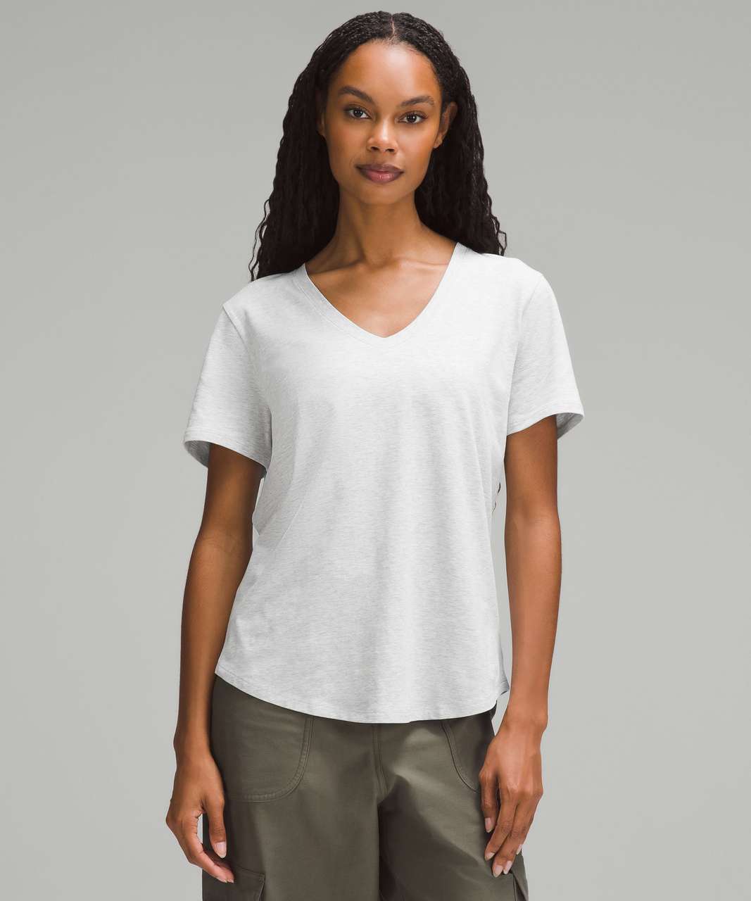 Lululemon Love V-Neck T-Shirt - Heathered Core Ultra Light Grey