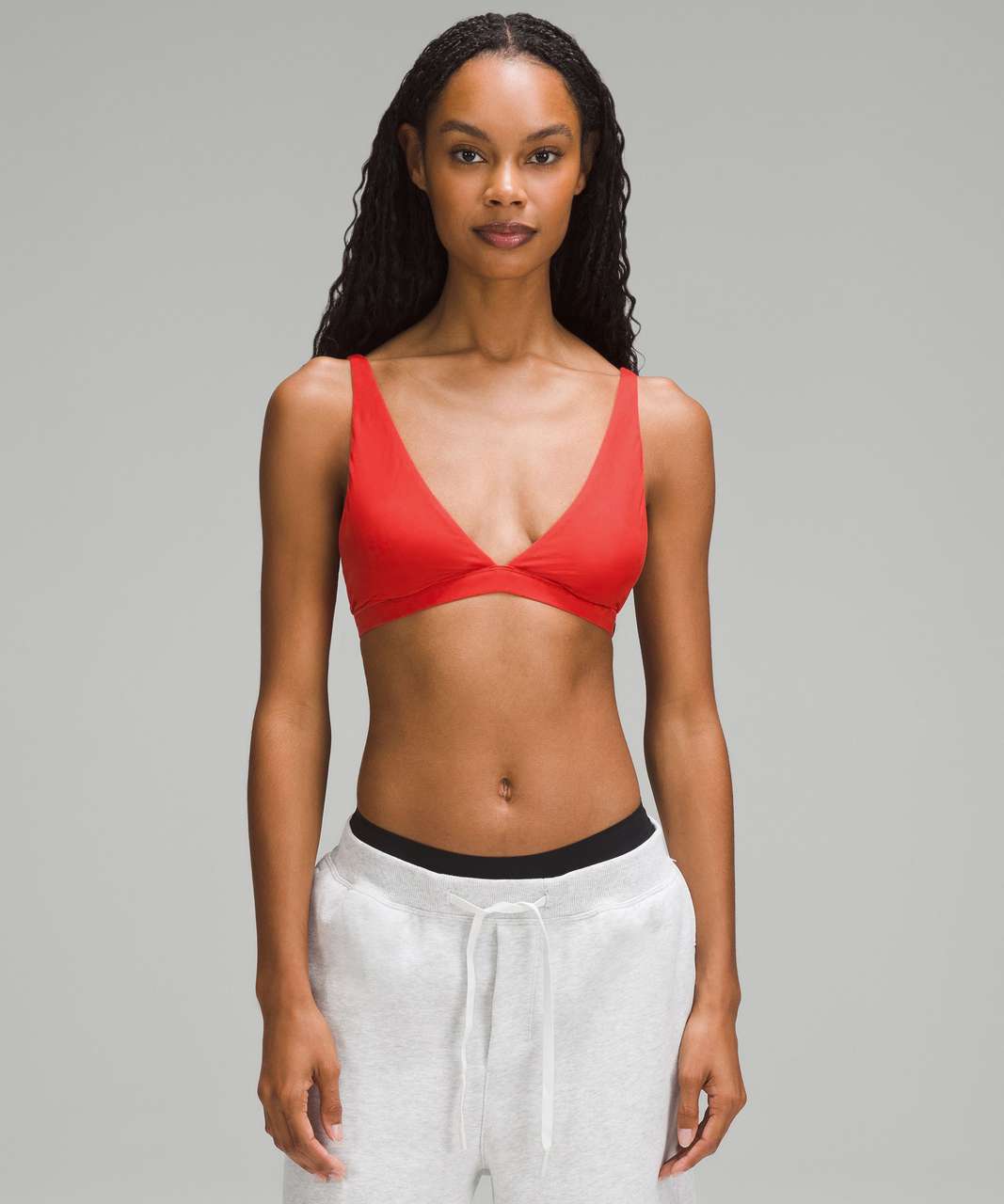 Lululemon Wundermost Ultra-Soft Nulu Triangle Bralette A–D Cups - Grenadine Red